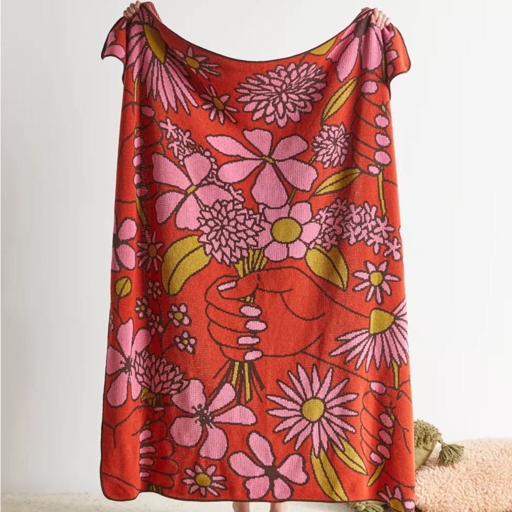 Calhoun & Co. Thinking Of You Throw Blanket urban outfitters new with tags